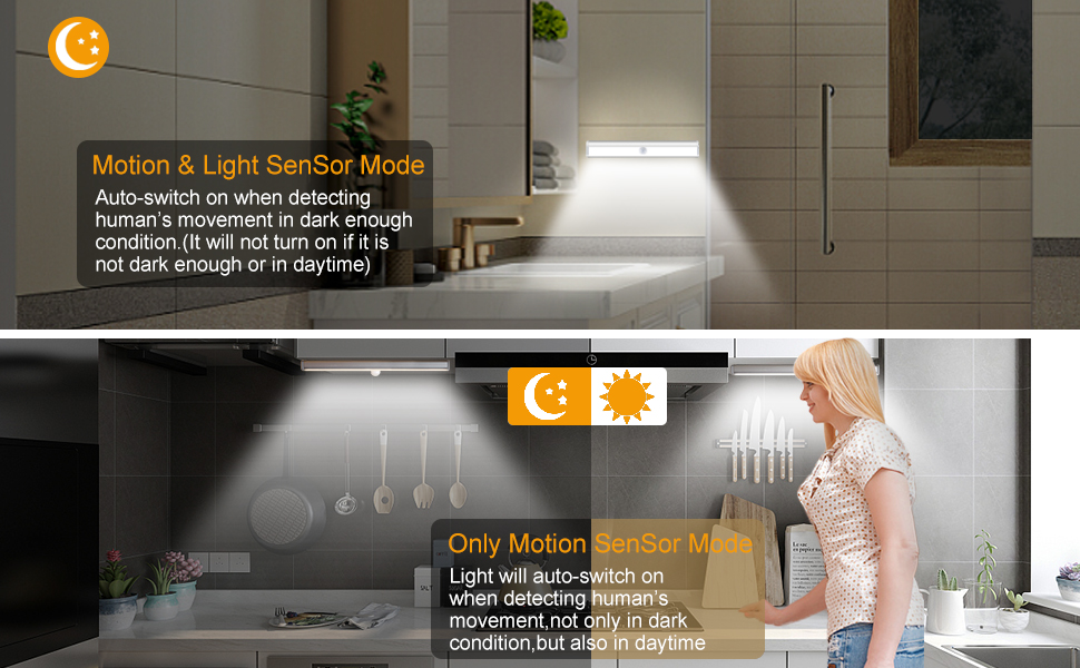 motion sensor night lights, Motion & Light Sensor Stick on Anywhere Led Night Light