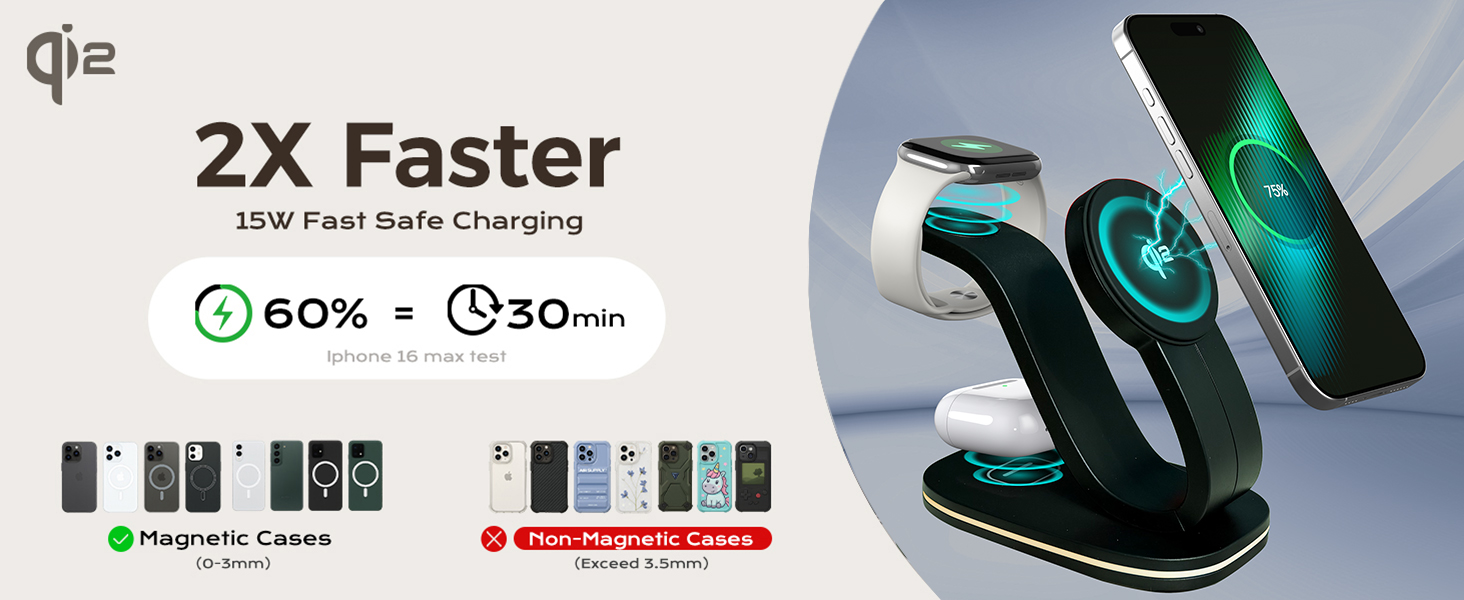 charging station for multiple devices wireless charger iphone apple watch ultra 3