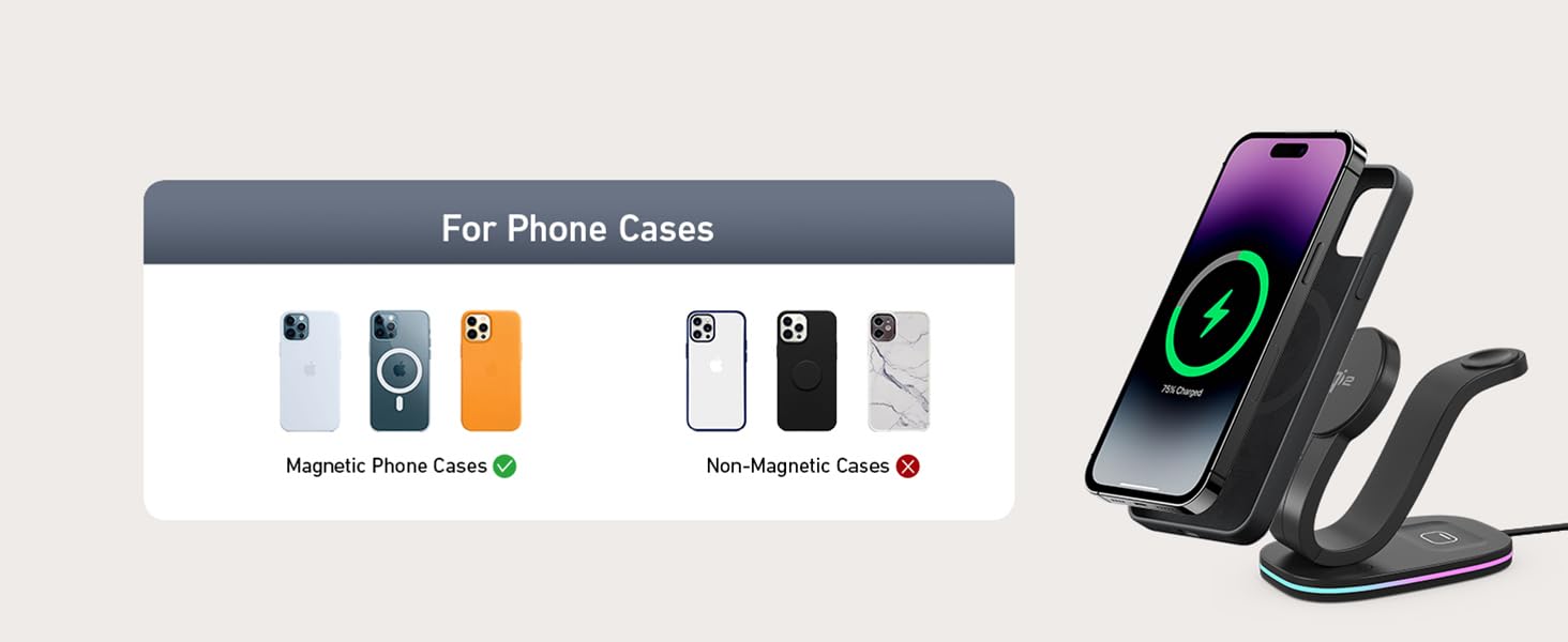 mag-safe charger standiphone wireless charger